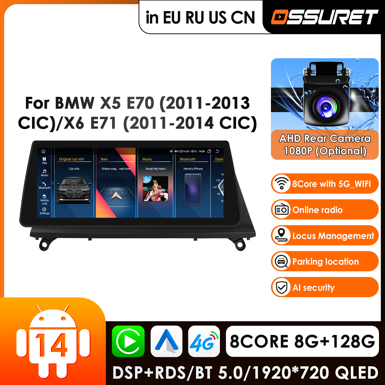 Phone Accessories Display Board - Autoradio Wireless Carplay for BMW X5