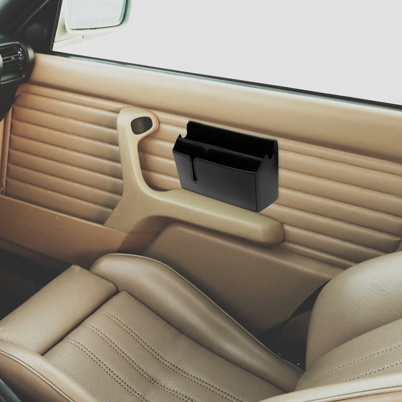 Phone Accessories For Car - 2Pcs Durable PVC Car Organizer Carbon