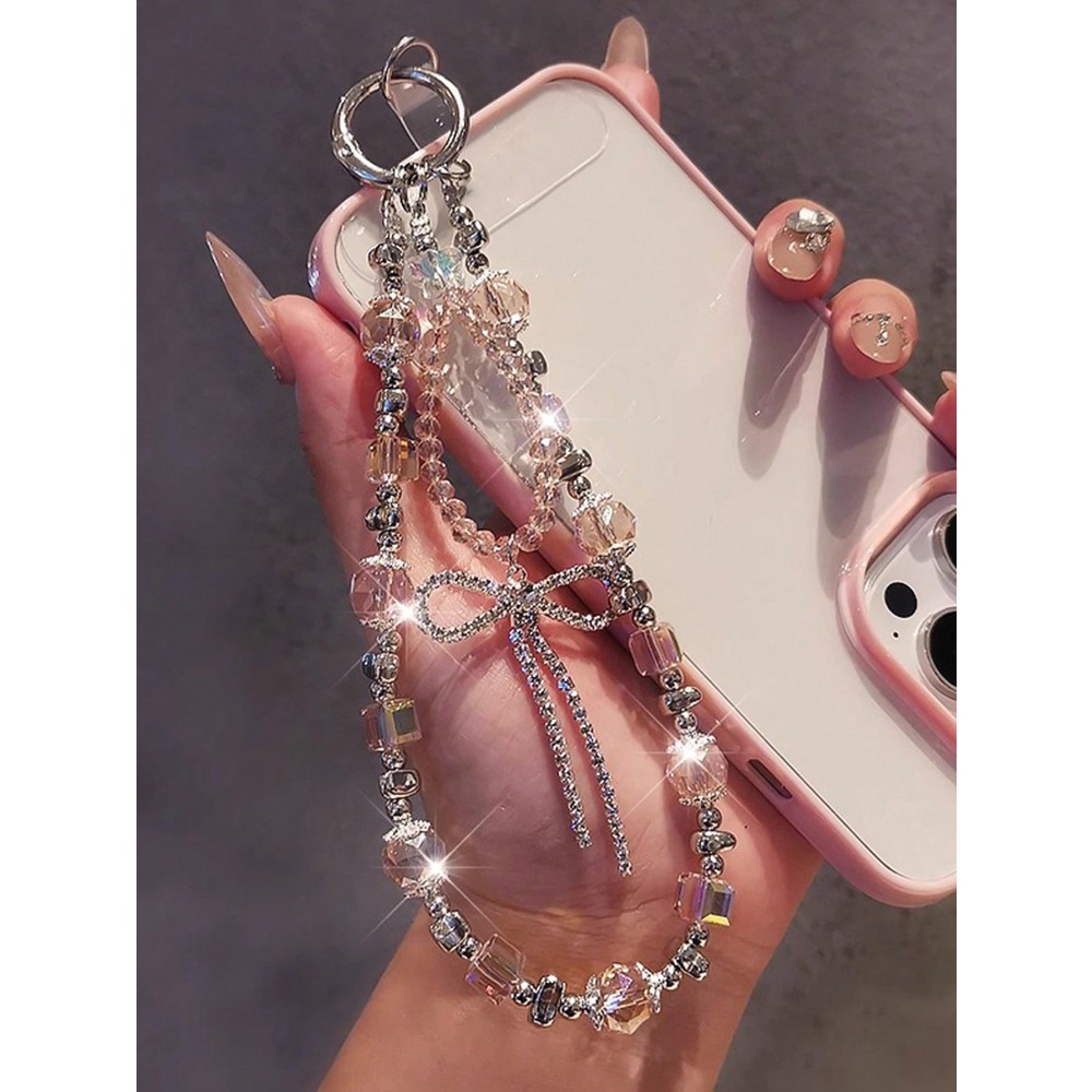 Phone Accessories Beads - Butterfly Decor Phone Lanyard For Women,