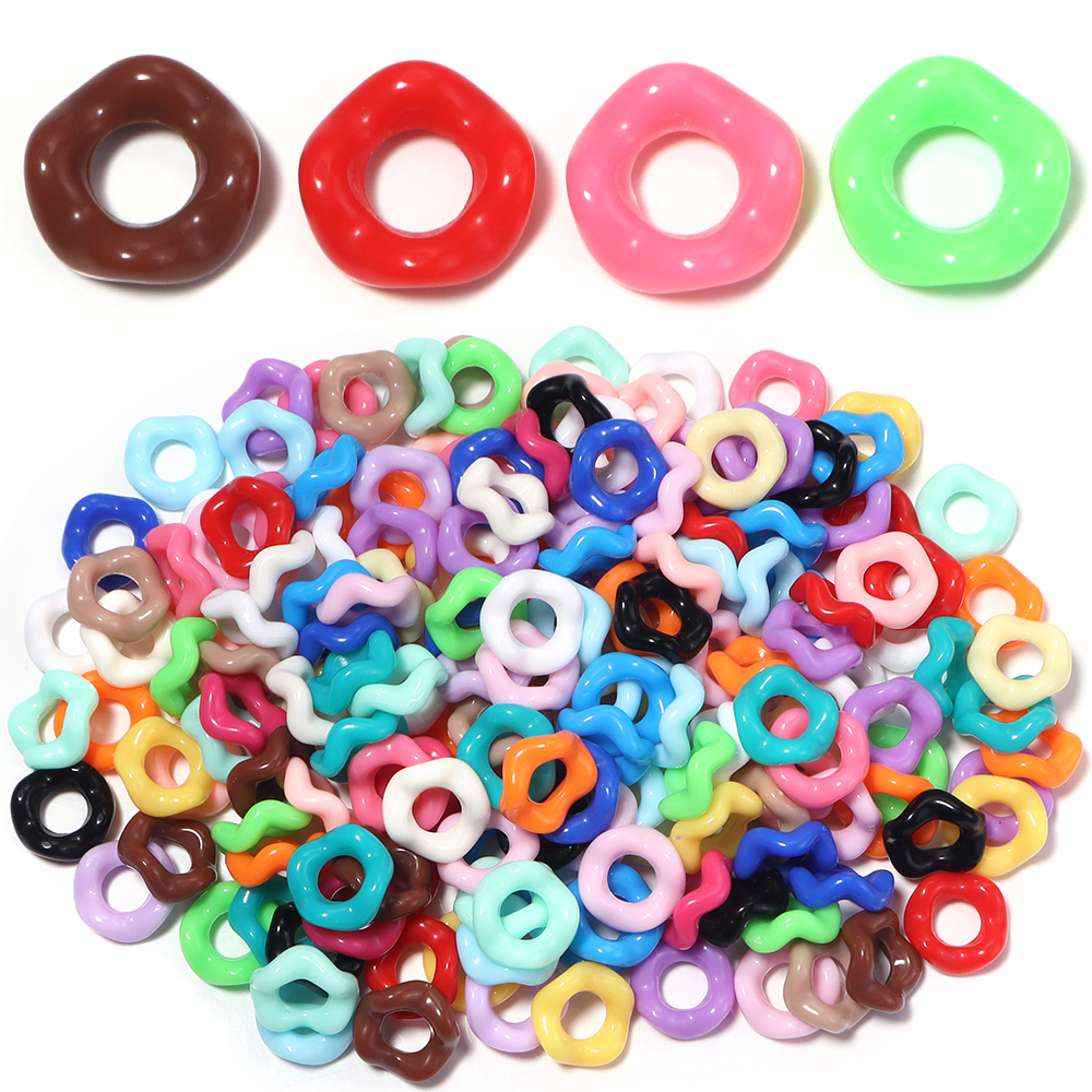 100pcs/lot Colorful Wave Ring  - Phone Accessories Beads のレビューと価格