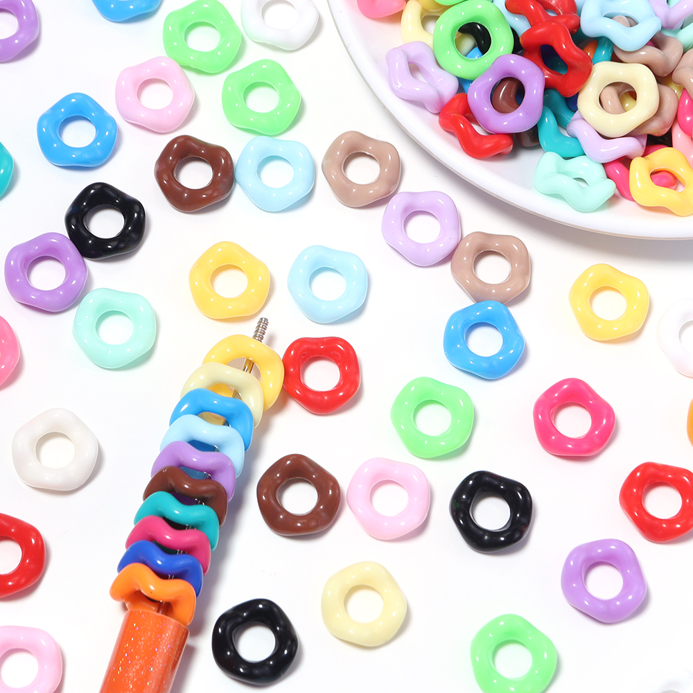 100pcs/lot Colorful Wave Ring  - Phone Accessories Beads のレビューと価格