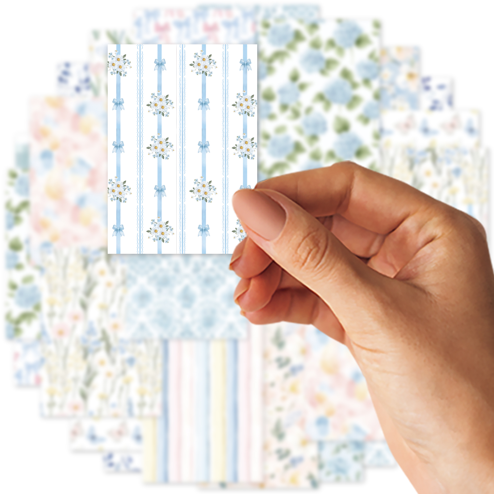 Etori Life Misty Blue Floral 3 - Phone Accessories Background のレビューと価格