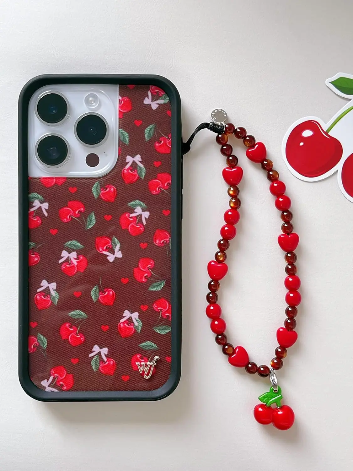 Cute Beaded Phone Charm Wrist  - Phone Accessories Beads のレビューと価格