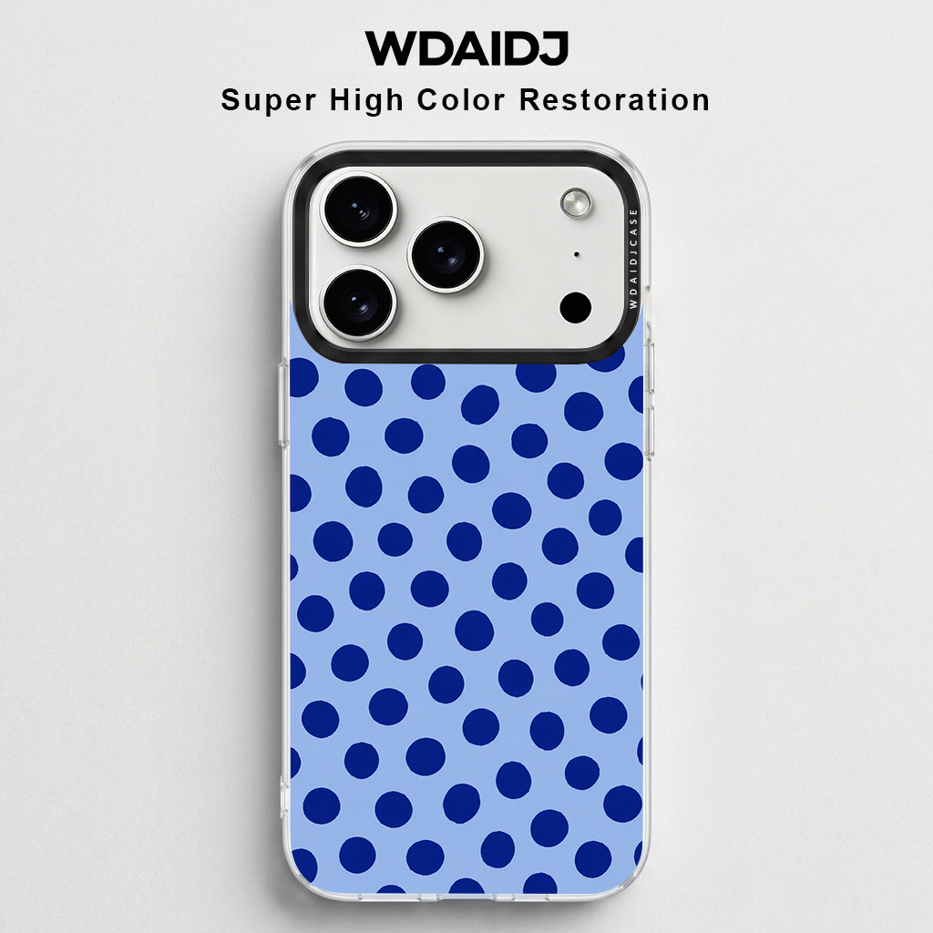 Retro-inspired Deep Blue Polka - Phone Accessories Background のレビューと価格