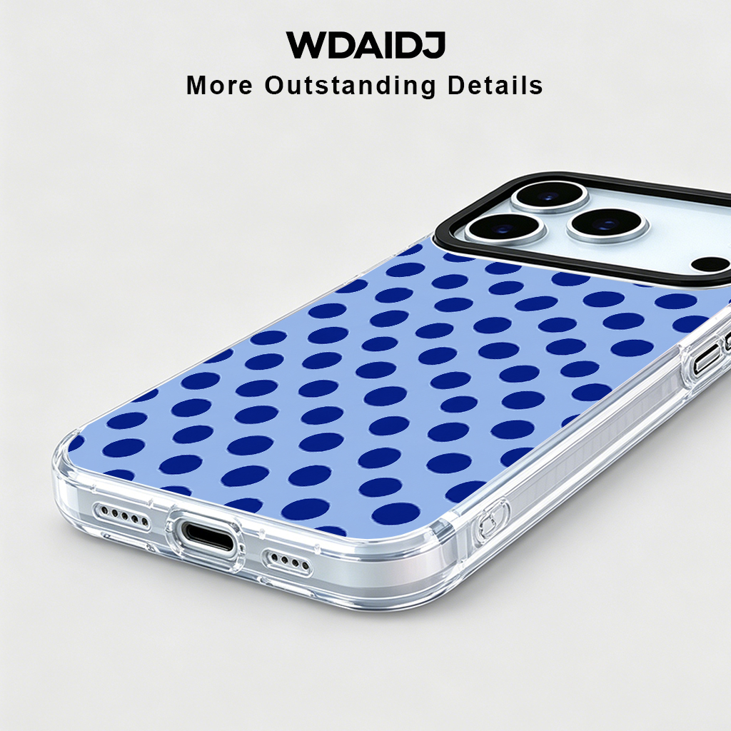 Retro-inspired Deep Blue Polka - Phone Accessories Background のレビューと価格