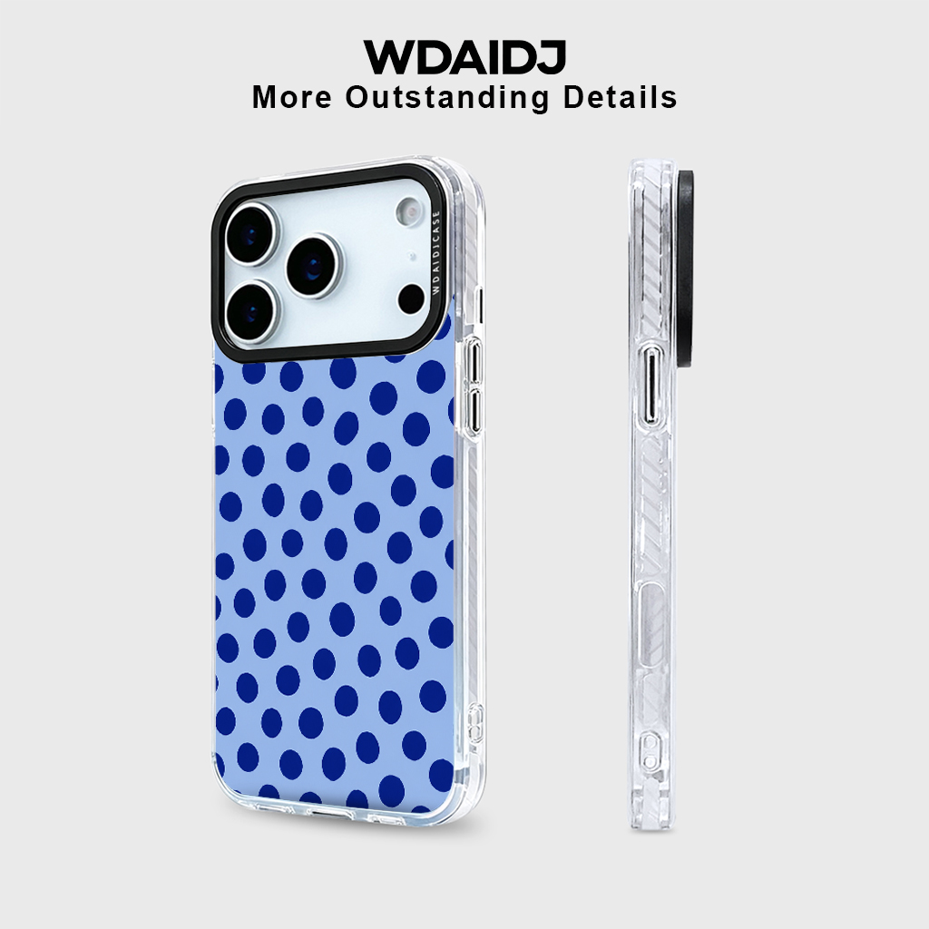 Retro-inspired Deep Blue Polka - Phone Accessories Background のレビューと価格