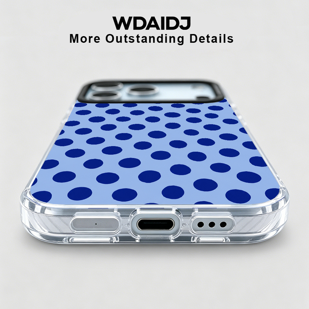 Retro-inspired Deep Blue Polka - Phone Accessories Background のレビューと価格