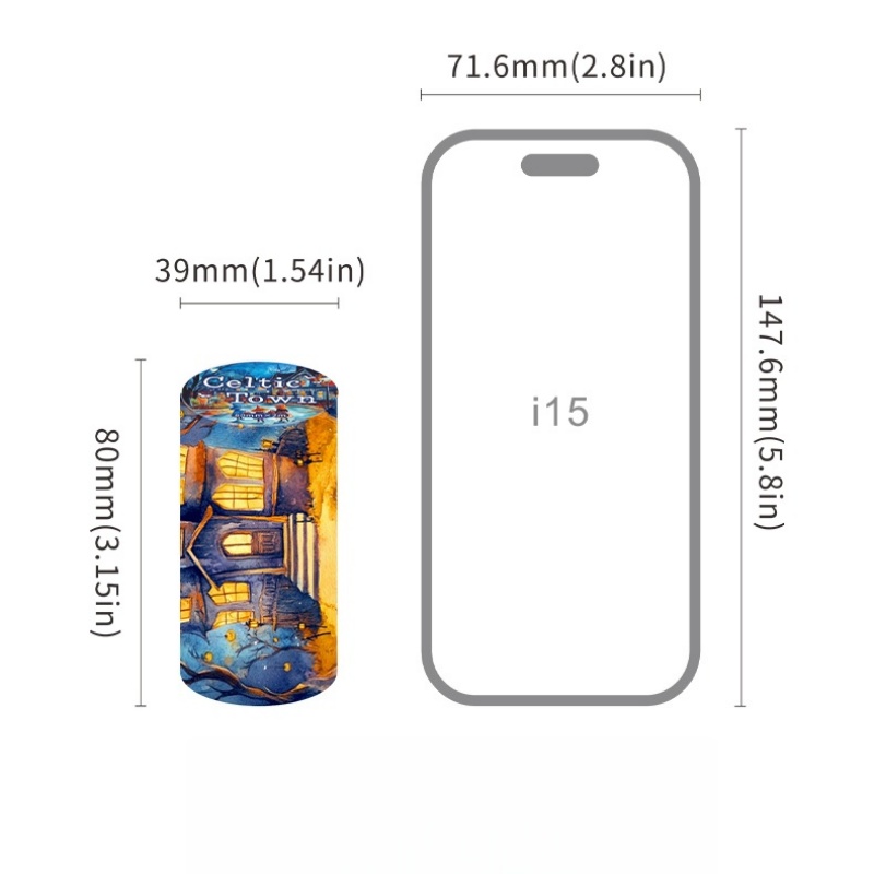 6-Roll Set - 8Cm×200Cm, 200cm  - Phone Accessories Background のレビューと価格