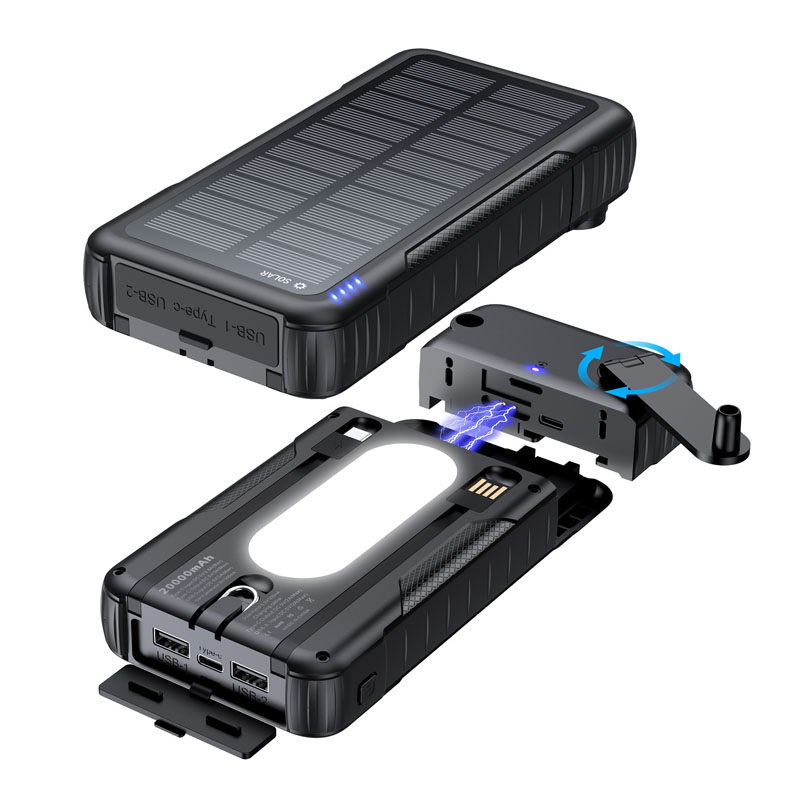 Hand Crank Solar Power Bank Ou - Portable Charger 20000Mah のレビューと価格