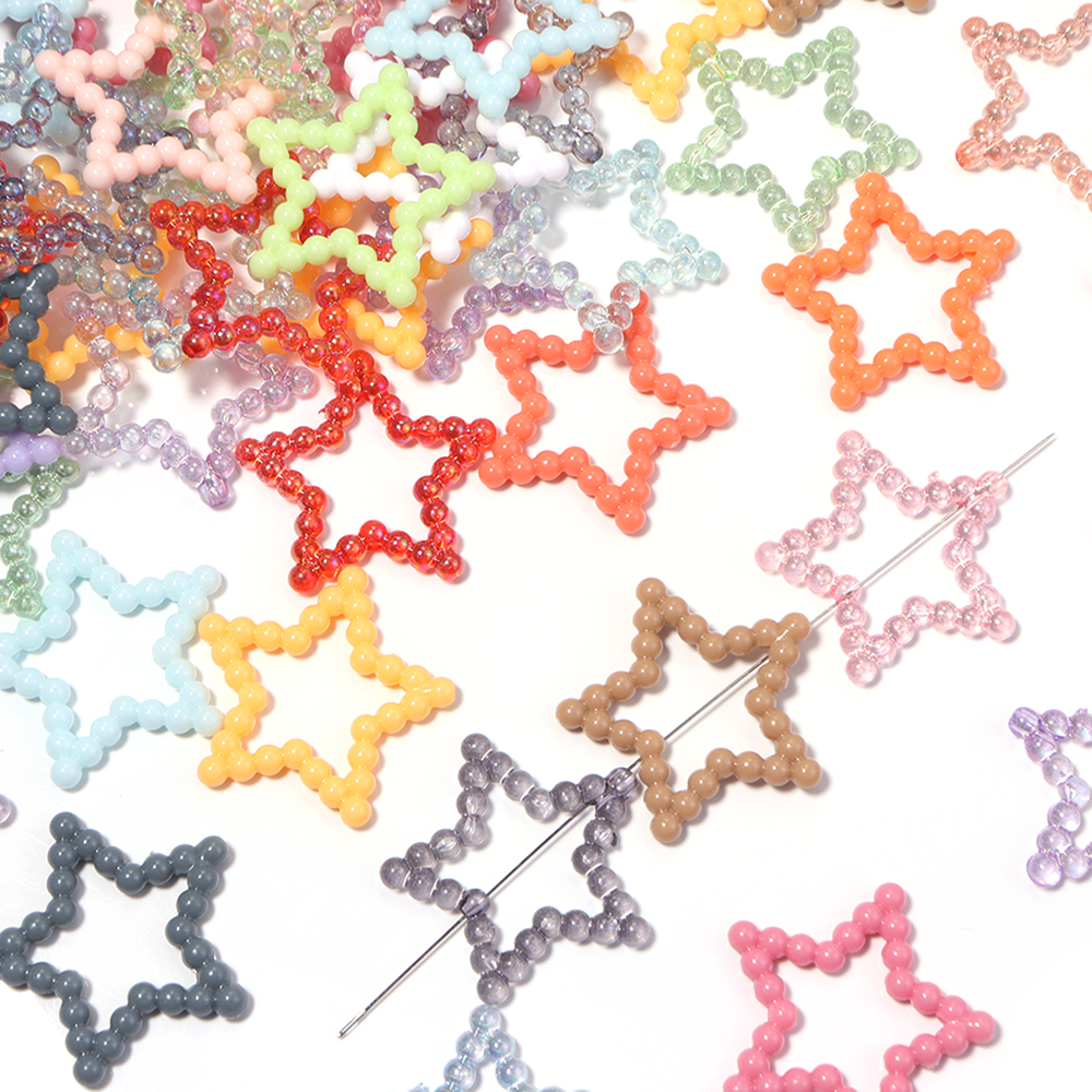 30pcs/lot 33mm Acrylic Hollow  - Phone Accessories Beads のレビューと価格