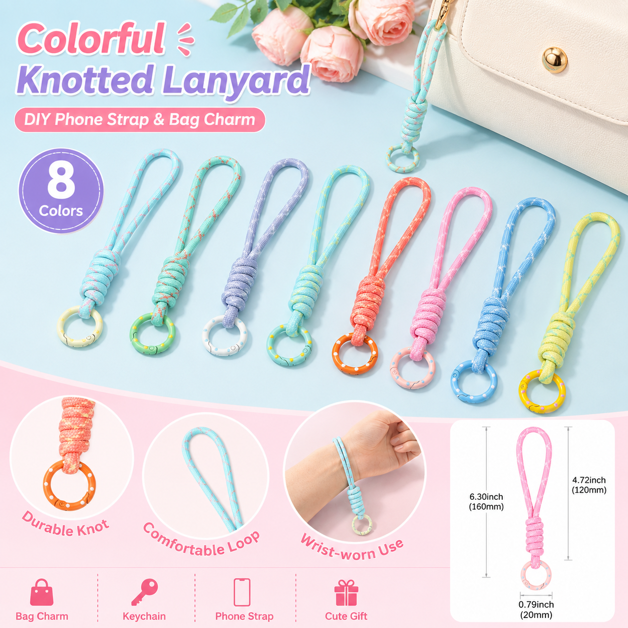 Hand Woven Keychain For Mobile - Phone Accessories For Car のレビューと価格