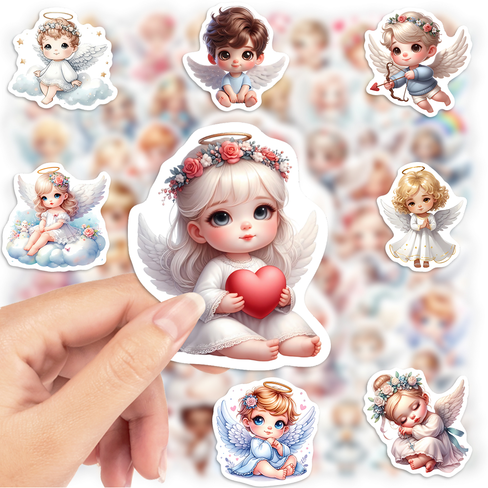 Cute Cartoon Little Angel Stic - Phone Accessories Baby のレビューと価格