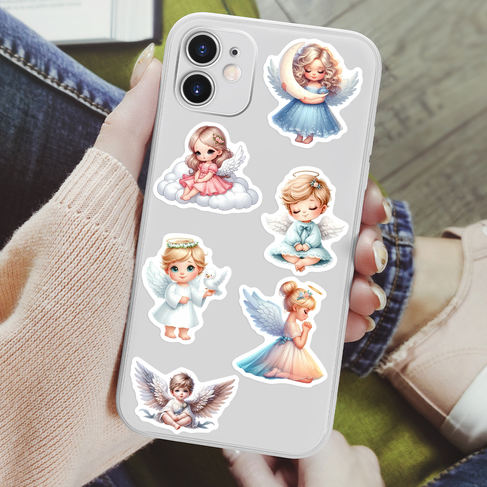 Cute Cartoon Little Angel Stic - Phone Accessories Baby のレビューと価格