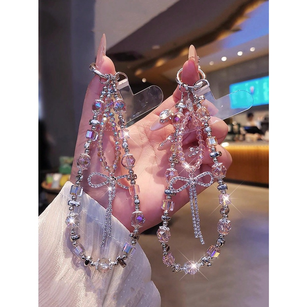 Butterfly Decor Phone Lanyard  - Phone Accessories Beads のレビューと価格