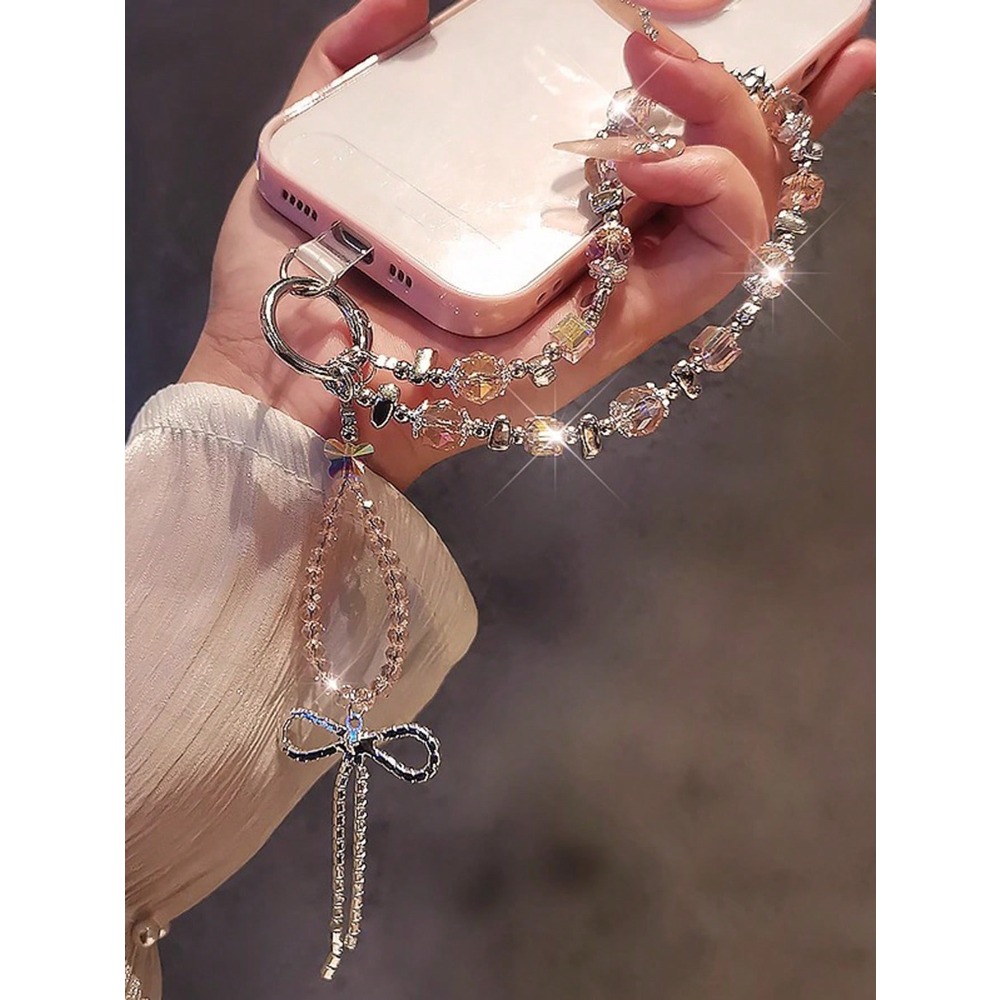 Butterfly Decor Phone Lanyard  - Phone Accessories Beads のレビューと価格