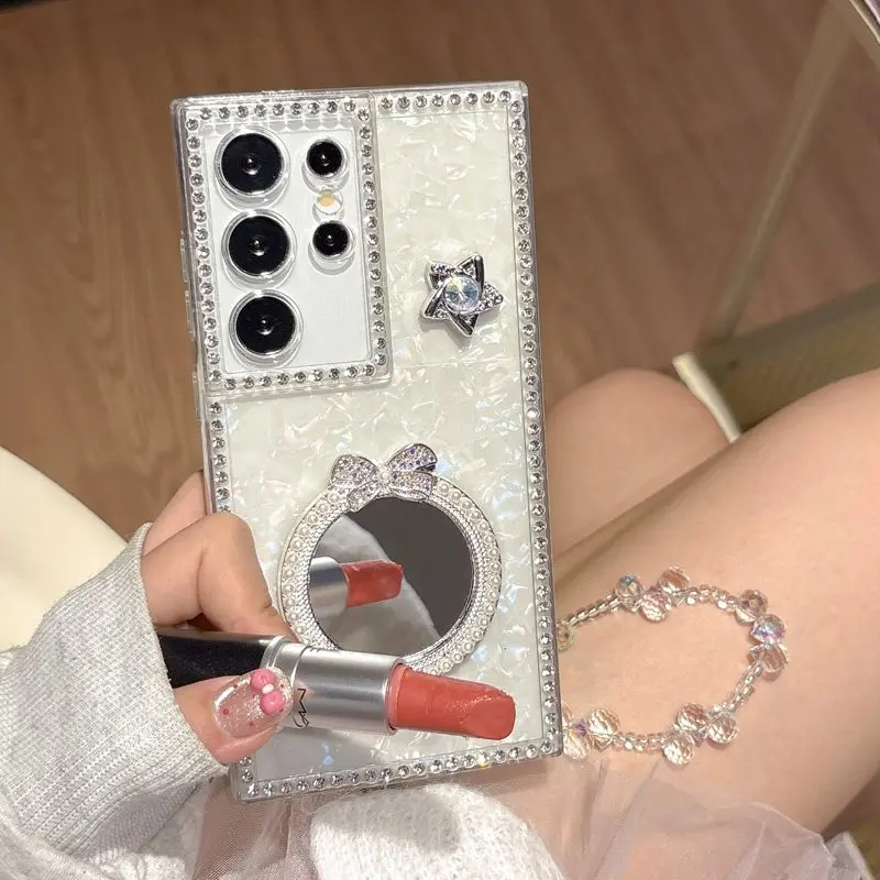 Sweet Pearl Mirror Phone Case  - Phone Accessories Beads のレビューと価格
