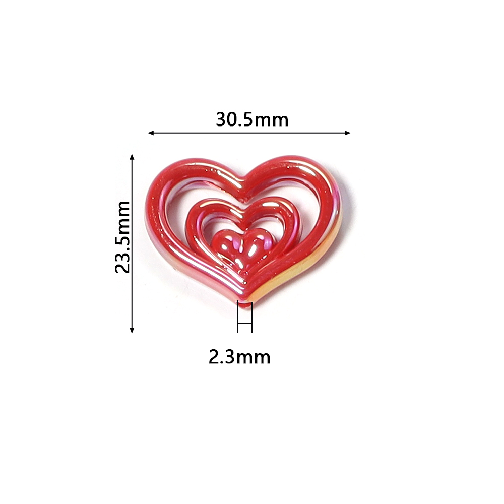 5pcs Acrylic Hollow Heart Bead - Phone Accessories Beads のレビューと価格