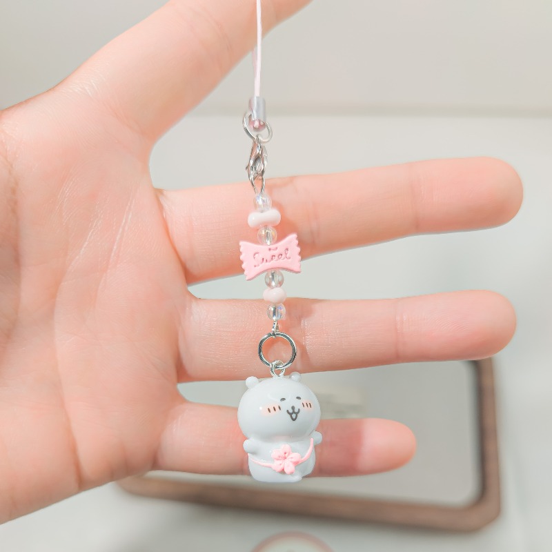 Cute Beaded Phone Strap Pink G - Phone Accessories Beads のレビューと価格