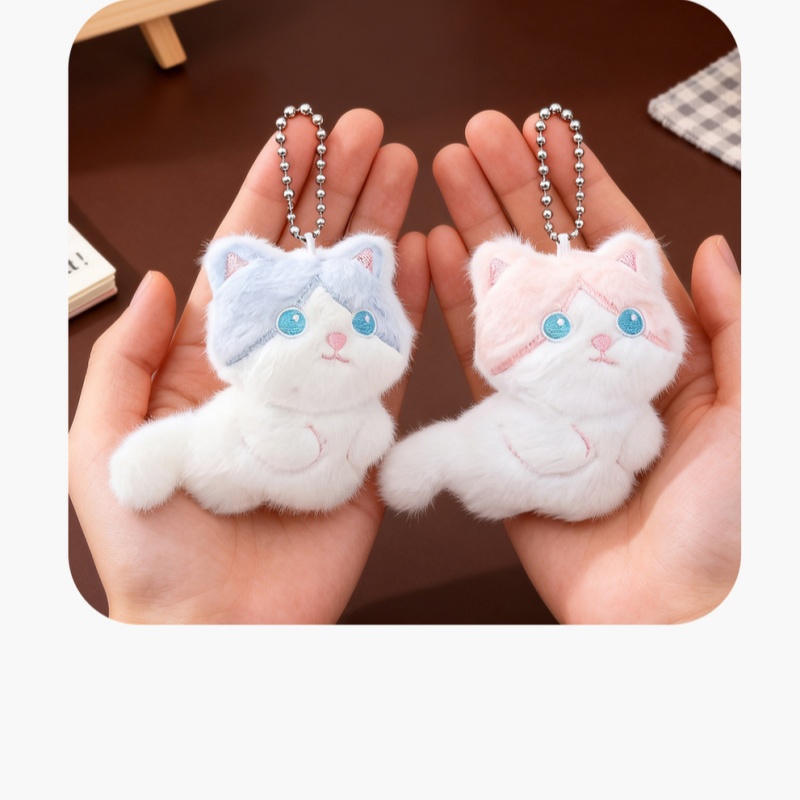  Cute Calico Cat Plush Keychai - Phone Accessories For Car のレビューと価格