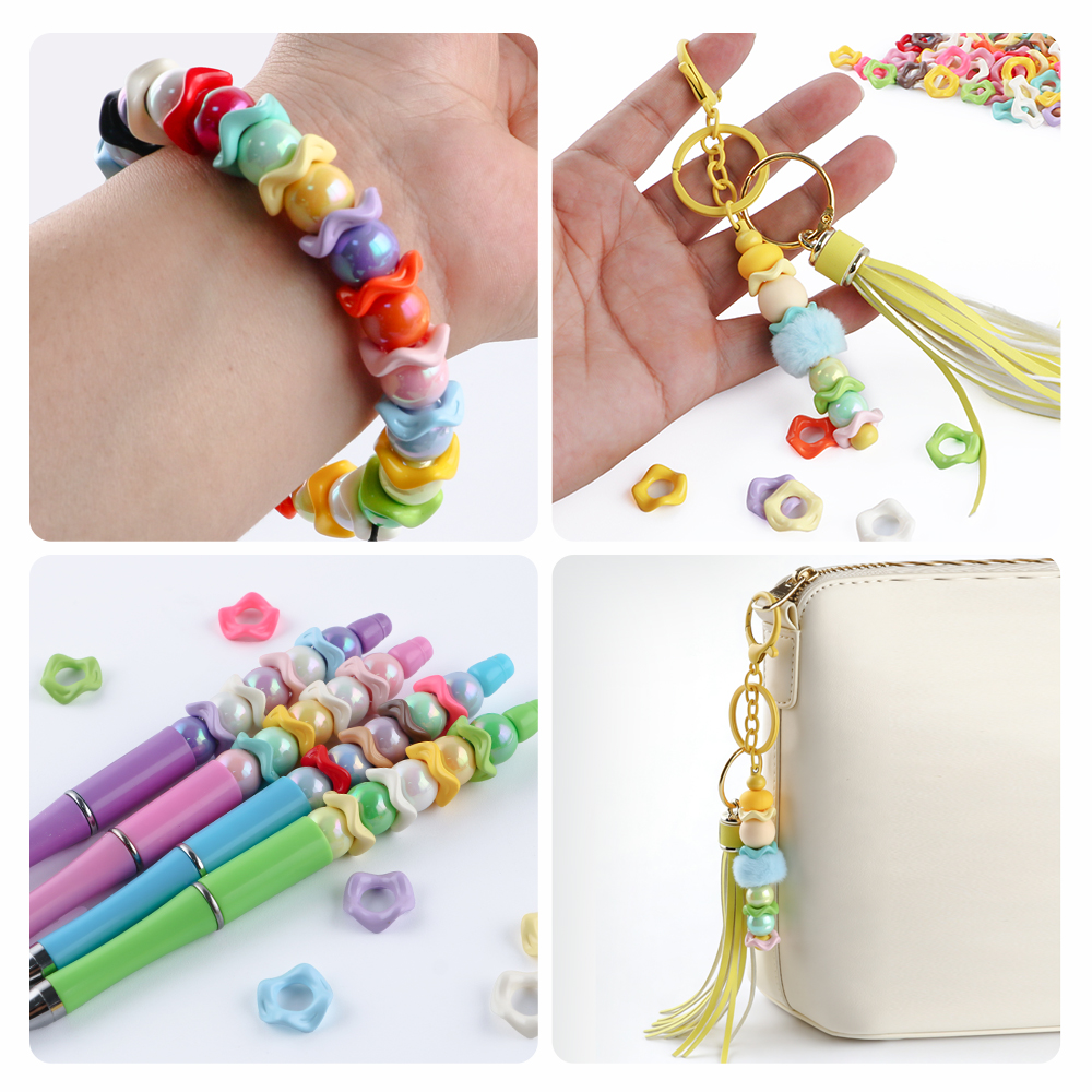25Pcs15MM Wavy Big Hole Stack  - Phone Accessories Beads のレビューと価格